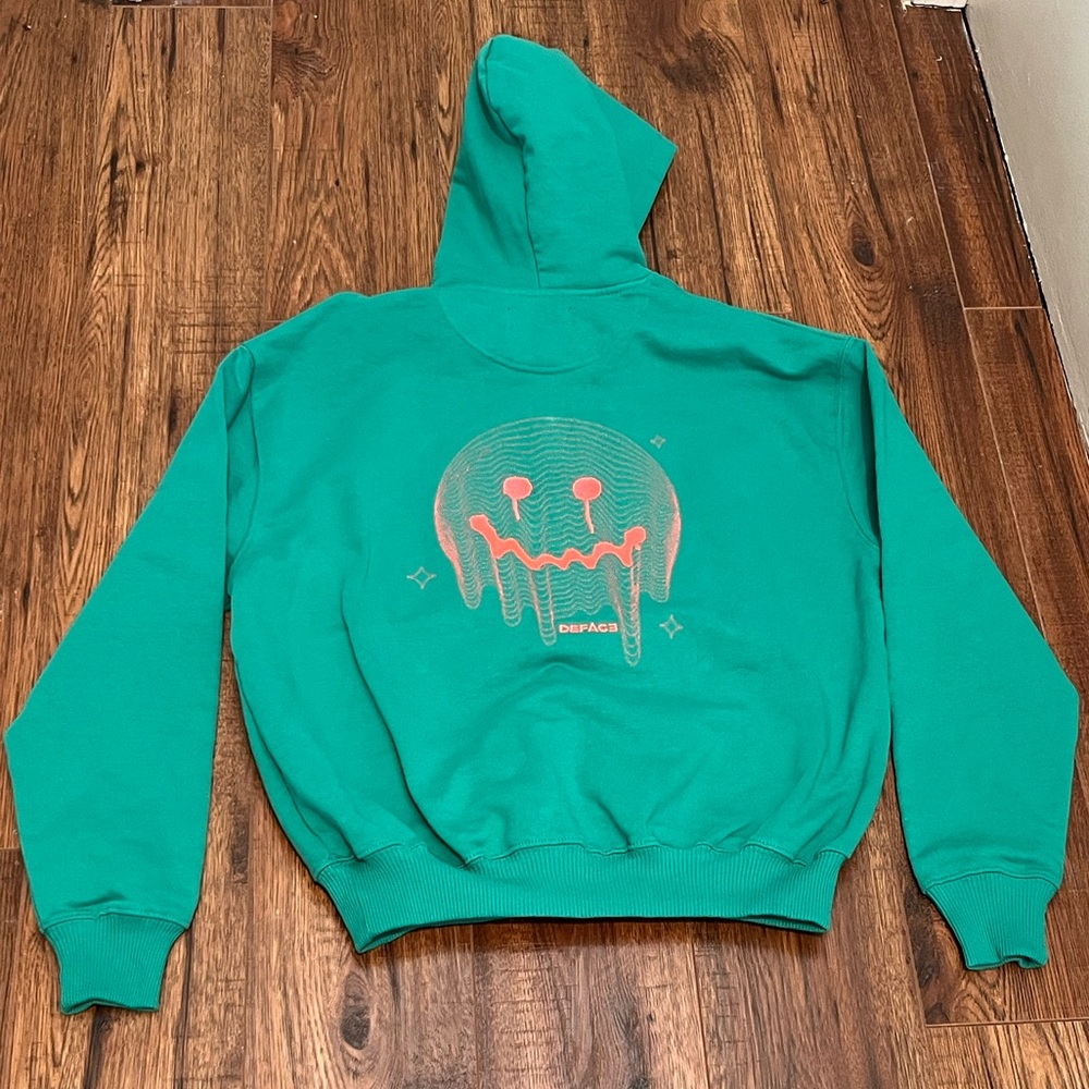 Deface by Forty Clothing UK brand Graphic Hoodie. Symbolizes 90’s rave culture